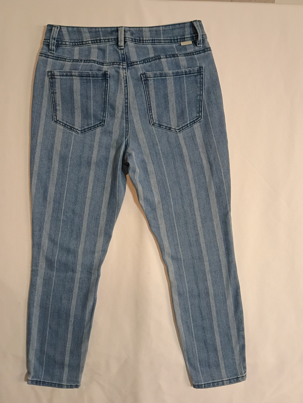 Sky & Sparrow Juniors Size 7 Striped Skinny Crop Jeans Girls School Fall Clothes - Picture 4 of 7